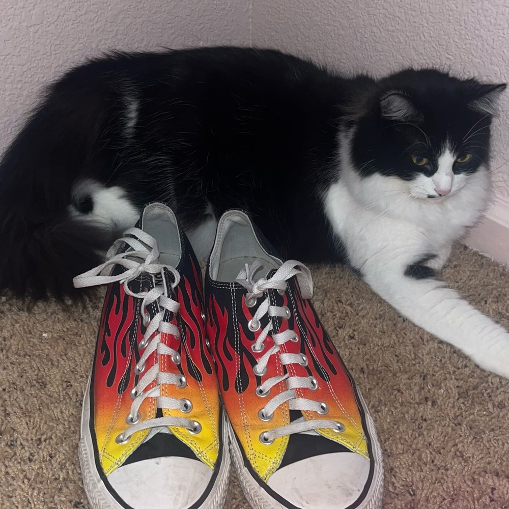Converse Flame Sneakers - Red, Yellow, Black